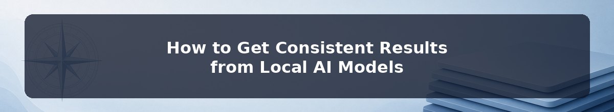 How to Get Consistent Results from Local AI Models